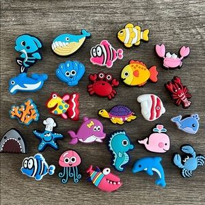 SEA LIFE Jibbitz. Huge set of 25! Colorful Fish and Sea Creatures. Crocs & more